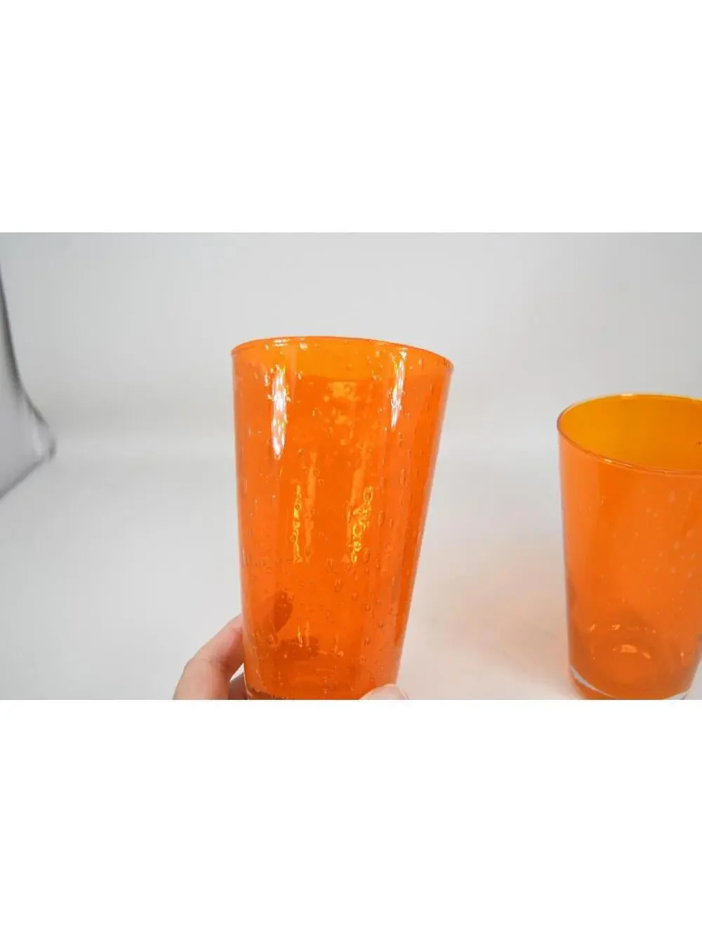 Pottery Barn Monterey Art Glass Orange 5.5